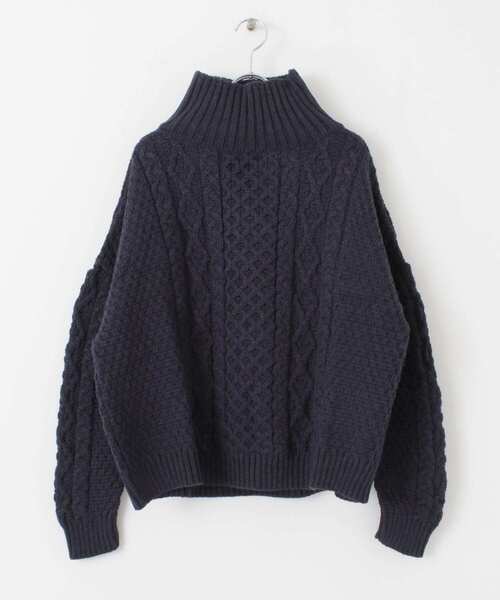 Oldderby Knitwear（オールダービーニットウェア）の「【別注】OLDDERBY KNITWEAR×URBAN RESEARCH　ケーブルニット（ニット/セーター・レディース・ネイビー/アイボリー・-）」の14枚目の写真