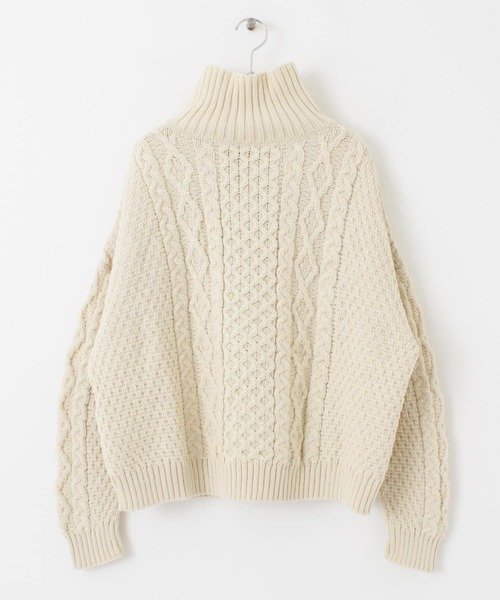 Oldderby Knitwear（オールダービーニットウェア）の「【別注】OLDDERBY KNITWEAR×URBAN RESEARCH　ケーブルニット（ニット/セーター・レディース・ネイビー/アイボリー・-）」の15枚目の写真