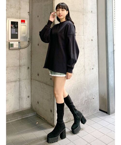 EMODA（エモダ）の「ハイウエストタックスカート（スカート・レディース・ブラック/その他/その他1/ライトブルー・SMALL/MEDIUM）」の19枚目の写真