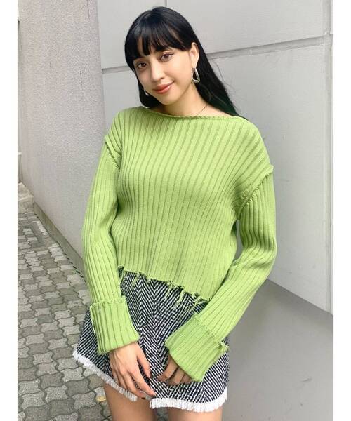 EMODA（エモダ）の「ハイウエストタックスカート（スカート・レディース・ブラック/その他/その他1/ライトブルー・SMALL/MEDIUM）」の9枚目の写真