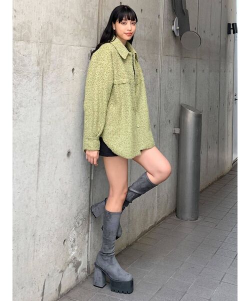 EMODA（エモダ）の「ハイウエストタックスカート（スカート・レディース・ブラック/その他/その他1/ライトブルー・SMALL/MEDIUM）」の15枚目の写真