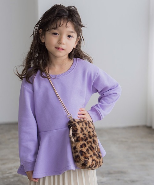 lulpini（ルルピー二）の「kids　裏起毛フレアデザインプルオーバー（スウェット・キッズ・オレンジ/ラベンダー/オフホワイト・S/L/M）」の2枚目の写真