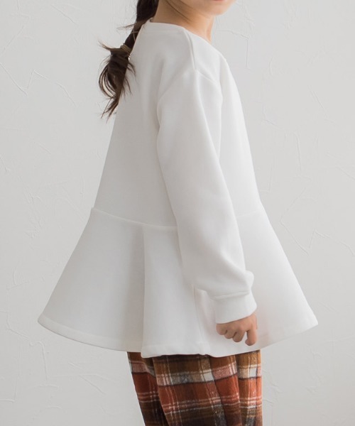 lulpini（ルルピー二）の「kids　裏起毛フレアデザインプルオーバー（スウェット・キッズ・オレンジ/ラベンダー/オフホワイト・S/L/M）」の14枚目の写真