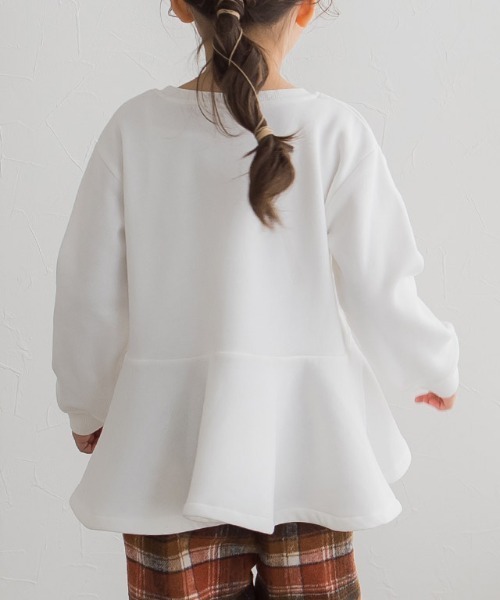 lulpini（ルルピー二）の「kids　裏起毛フレアデザインプルオーバー（スウェット・キッズ・オレンジ/ラベンダー/オフホワイト・S/L/M）」の22枚目の写真