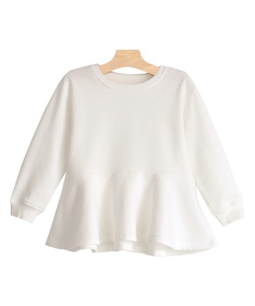 lulpini（ルルピー二）の「kids　裏起毛フレアデザインプルオーバー（スウェット・キッズ・オレンジ/ラベンダー/オフホワイト・S/L/M）」の17枚目の写真