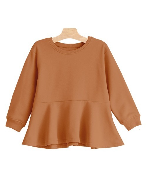 lulpini（ルルピー二）の「kids　裏起毛フレアデザインプルオーバー（スウェット・キッズ・オレンジ/ラベンダー/オフホワイト・S/L/M）」の20枚目の写真