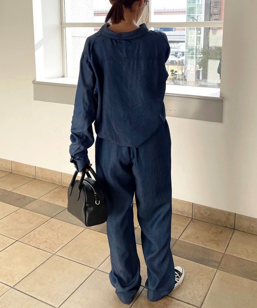 CANAL JEAN(キャナルジーン)の「RED CHOP WORKS(レッドチョップワークス) レーヨンデニムパンツ(デニムパンツ・レディース・ブルー・38)」の10枚目の写真