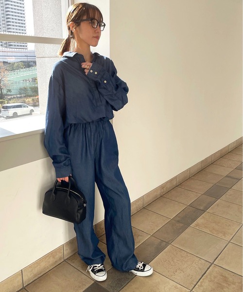 CANAL JEAN(キャナルジーン)の「RED CHOP WORKS(レッドチョップワークス) レーヨンデニムパンツ(デニムパンツ・レディース・ブルー・38)」の8枚目の写真