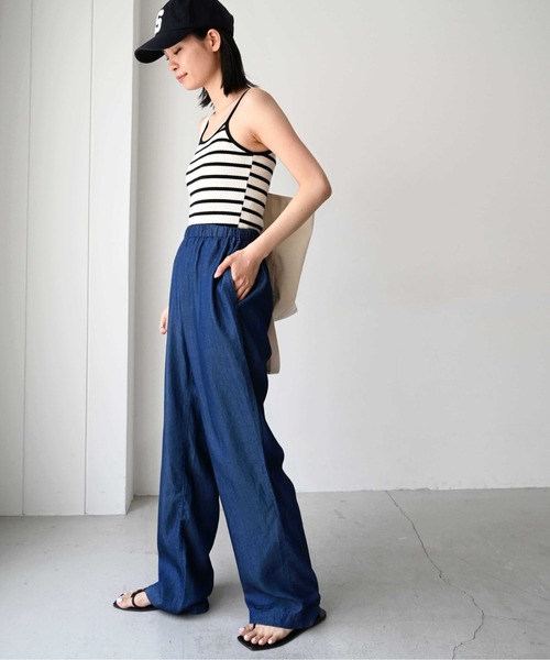 CANAL JEAN(キャナルジーン)の「RED CHOP WORKS(レッドチョップワークス) レーヨンデニムパンツ(デニムパンツ・レディース・ブルー・38)」の16枚目の写真