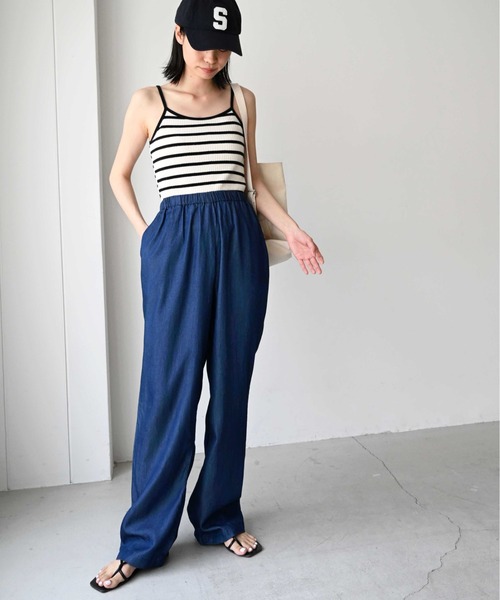 CANAL JEAN(キャナルジーン)の「RED CHOP WORKS(レッドチョップワークス) レーヨンデニムパンツ(デニムパンツ・レディース・ブルー・38)」の18枚目の写真