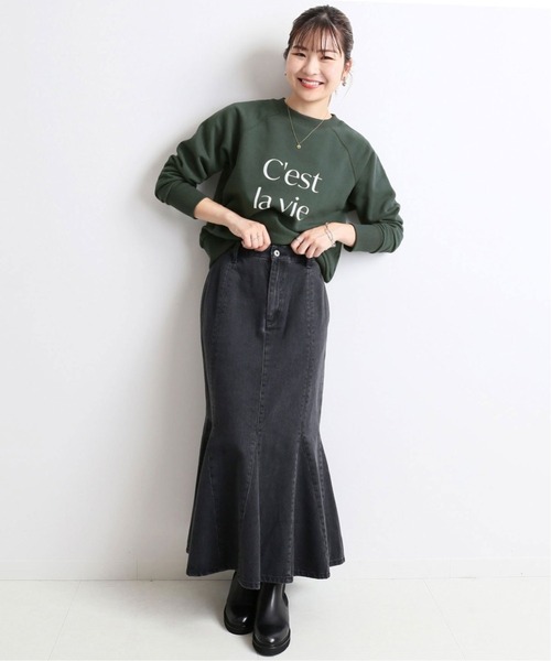 SLOBE IENA（スローブイエナ）の「ロゴスウェット【手洗い可能】◆（スウェット・レディース・ホワイト/ネイビー/グリーン・FREE）」の21枚目の写真