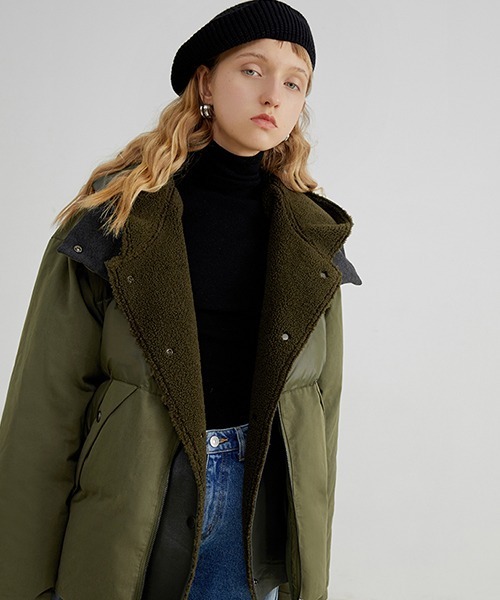 Fano Studios(ファノ ストゥディオズ)の「【Fano Studios】Two piece hooded liner down jacket FD21Y045(ダウンジャケット/コート・レディース・グリーン/ブラウン・M/S/L)」の5枚目の写真