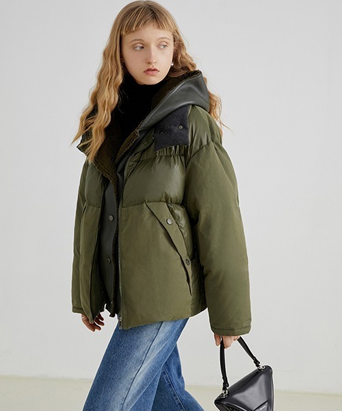 Fano Studios(ファノ ストゥディオズ)の「【Fano Studios】Two piece hooded liner down jacket FD21Y045(ダウンジャケット/コート・レディース・グリーン/ブラウン・M/S/L)」の8枚目の写真