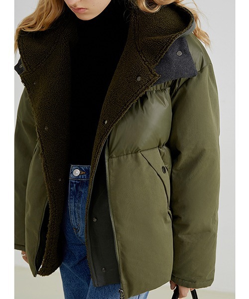 Fano Studios(ファノ ストゥディオズ)の「【Fano Studios】Two piece hooded liner down jacket FD21Y045(ダウンジャケット/コート・レディース・グリーン/ブラウン・M/S/L)」の3枚目の写真