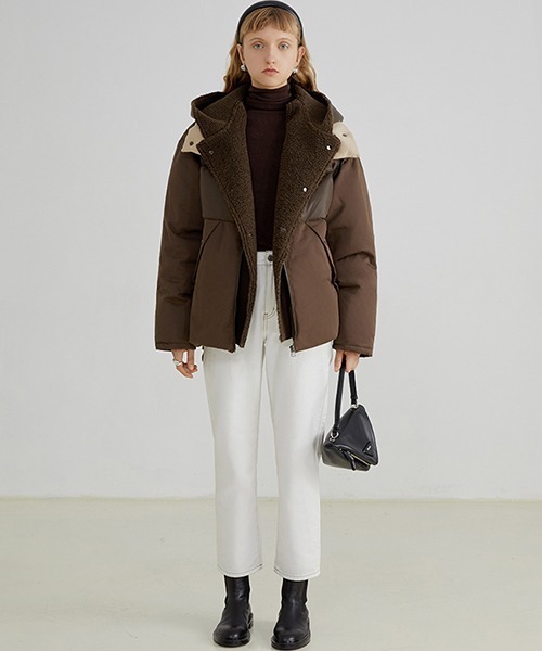 Fano Studios(ファノ ストゥディオズ)の「【Fano Studios】Two piece hooded liner down jacket FD21Y045(ダウンジャケット/コート・レディース・グリーン/ブラウン・M/S/L)」の13枚目の写真