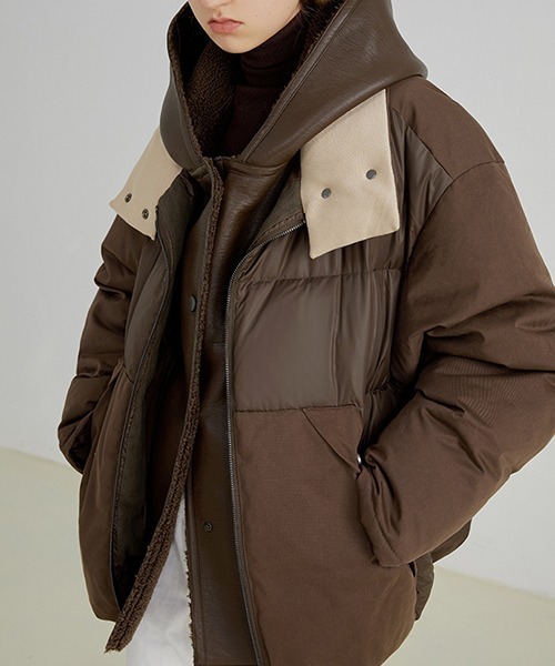 Fano Studios(ファノ ストゥディオズ)の「【Fano Studios】Two piece hooded liner down jacket FD21Y045(ダウンジャケット/コート・レディース・グリーン/ブラウン・M/S/L)」の9枚目の写真
