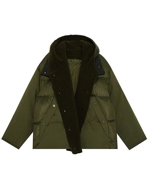 Fano Studios(ファノ ストゥディオズ)の「【Fano Studios】Two piece hooded liner down jacket FD21Y045(ダウンジャケット/コート・レディース・グリーン/ブラウン・M/S/L)」の4枚目の写真