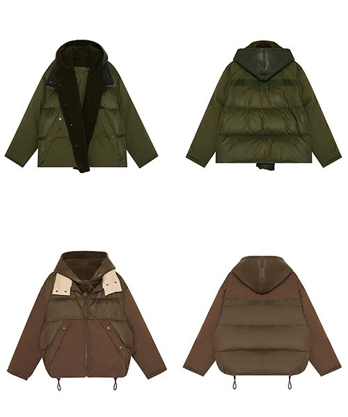 Fano Studios(ファノ ストゥディオズ)の「【Fano Studios】Two piece hooded liner down jacket FD21Y045(ダウンジャケット/コート・レディース・グリーン/ブラウン・M/S/L)」の14枚目の写真