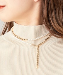 Chico | 【SALON by Chico限定】パール×ボールロングネックレス(ネックレス)