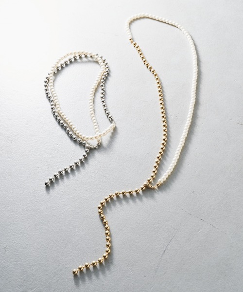 Chico（チコ）の「【SALON by Chico限定】パール×ボールロングネックレス（ネックレス・レディース・シルバー/ゴールド・FREE）」の8枚目の写真