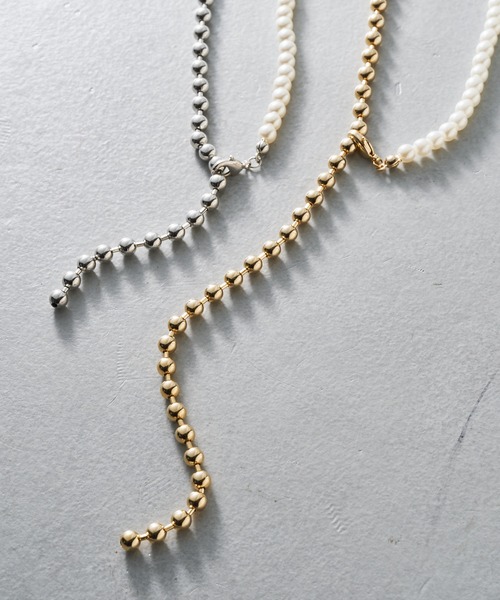 Chico（チコ）の「【SALON by Chico限定】パール×ボールロングネックレス（ネックレス・レディース・シルバー/ゴールド・FREE）」の6枚目の写真