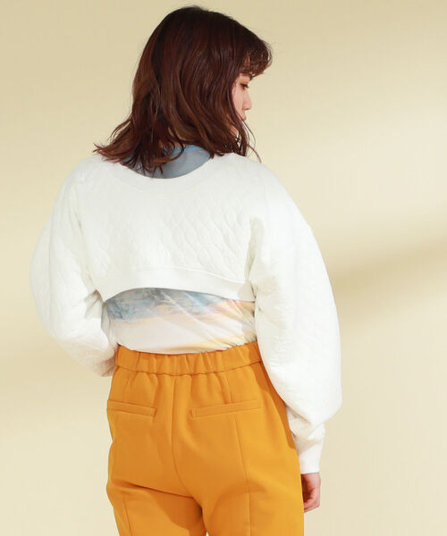 Ray BEAMS（レイビームス）の「Ray BEAMS / キルティング アーム プルオーバー（その他トップス・レディース・ブラック/カーキ/オフホワイト・ONE SIZE）」の5枚目の写真