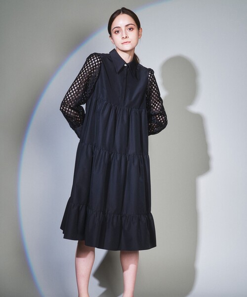 Diagram(ダイアグラム)の「シャツカラーティアードワンピース(シャツワンピース・レディース・ブラック/サックスブルー・36/38)」の21枚目の写真