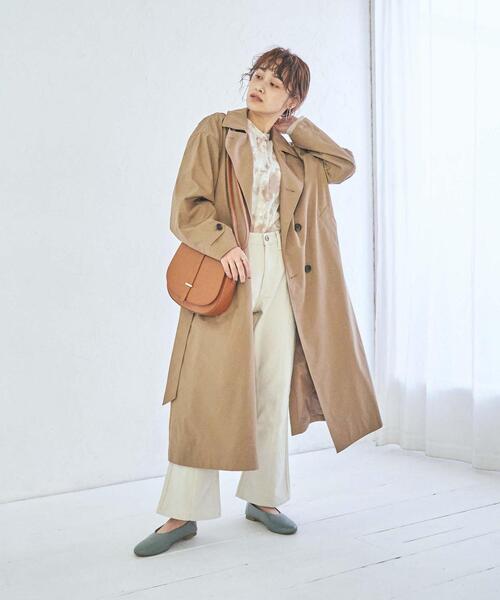 coen（コーエン）の「ルーズトレンチコート#（トレンチコート・レディース・オリーブ/ベージュ・MEDIUM/LARGE）」の17枚目の写真