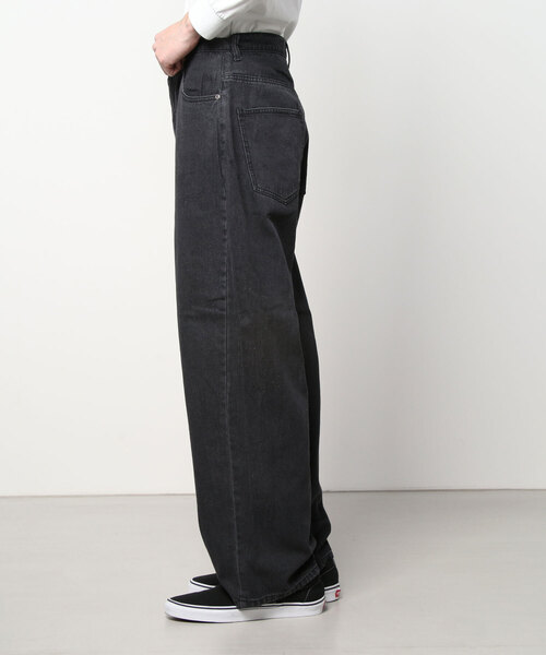 SITRY（シトリー）の「Wide straight Denim pants/ワイドストレート デニムパンツ（デニムパンツ・メンズ・ブラック/ネイビー/サックスブルー/ブルー・M/L）」の5枚目の写真