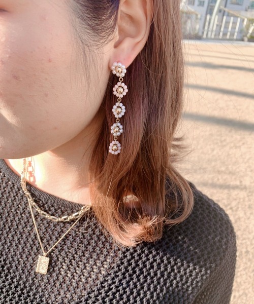 Me%(ミィパーセント)の「カラフルIラインビーズピアス(ピアス(両耳用)・レディース・ホワイト系その他/グリーン系その他/ピンク系その他・FREE)」の10枚目の写真