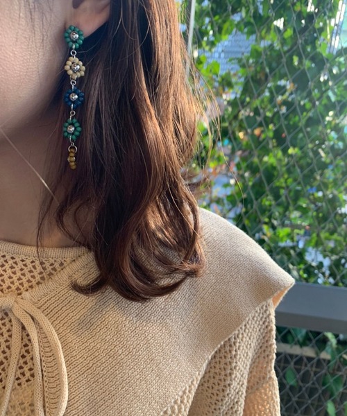 Me%(ミィパーセント)の「カラフルIラインビーズピアス(ピアス(両耳用)・レディース・ホワイト系その他/グリーン系その他/ピンク系その他・FREE)」の11枚目の写真