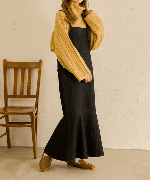 Ambre Neige（アンブルネージュ）の「マーメイドジャンパースカート／【WEB/EC限定商品】（サロペット/オーバーオール・レディース・オフホワイト/ダークブルー/ダークブラウン/ベージュ・FREE）」の7枚目の写真