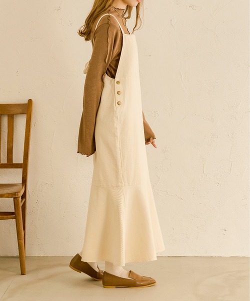 Ambre Neige（アンブルネージュ）の「マーメイドジャンパースカート／【WEB/EC限定商品】（サロペット/オーバーオール・レディース・オフホワイト/ダークブルー/ダークブラウン/ベージュ・FREE）」の16枚目の写真