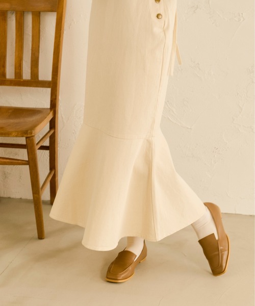 Ambre Neige（アンブルネージュ）の「マーメイドジャンパースカート／【WEB/EC限定商品】（サロペット/オーバーオール・レディース・オフホワイト/ダークブルー/ダークブラウン/ベージュ・FREE）」の14枚目の写真