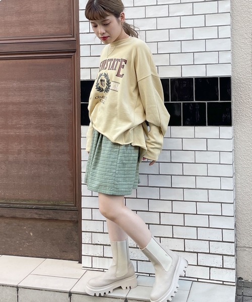 w closet(ダブルクローゼット)の「【SETUP対応】先染めチェックタックショートパンツ(その他パンツ・レディース・グリーン/イエロー・FREE)」の14枚目の写真