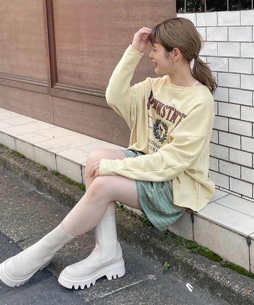 w closet(ダブルクローゼット)の「【SETUP対応】先染めチェックタックショートパンツ(その他パンツ・レディース・グリーン/イエロー・FREE)」の16枚目の写真