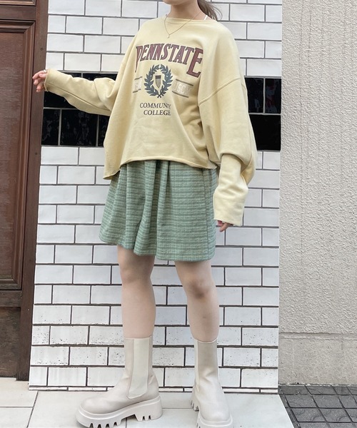 w closet(ダブルクローゼット)の「【SETUP対応】先染めチェックタックショートパンツ(その他パンツ・レディース・グリーン/イエロー・FREE)」の17枚目の写真