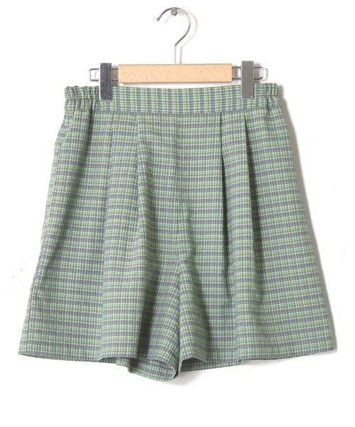 w closet(ダブルクローゼット)の「【SETUP対応】先染めチェックタックショートパンツ(その他パンツ・レディース・グリーン/イエロー・FREE)」の20枚目の写真