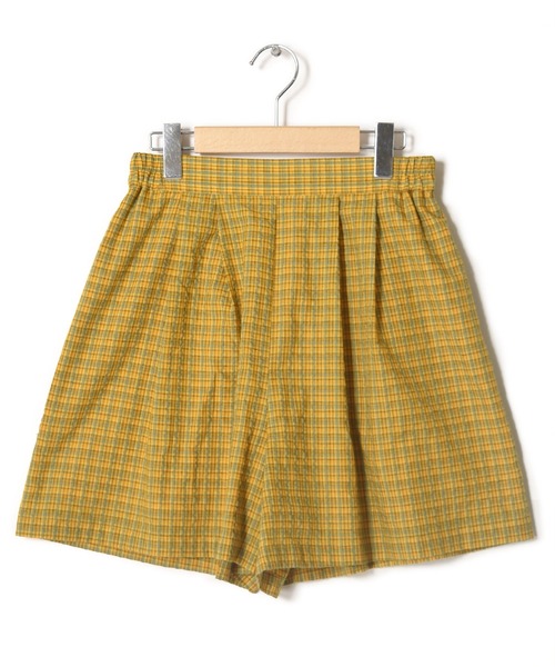 w closet(ダブルクローゼット)の「【SETUP対応】先染めチェックタックショートパンツ(その他パンツ・レディース・グリーン/イエロー・FREE)」の13枚目の写真