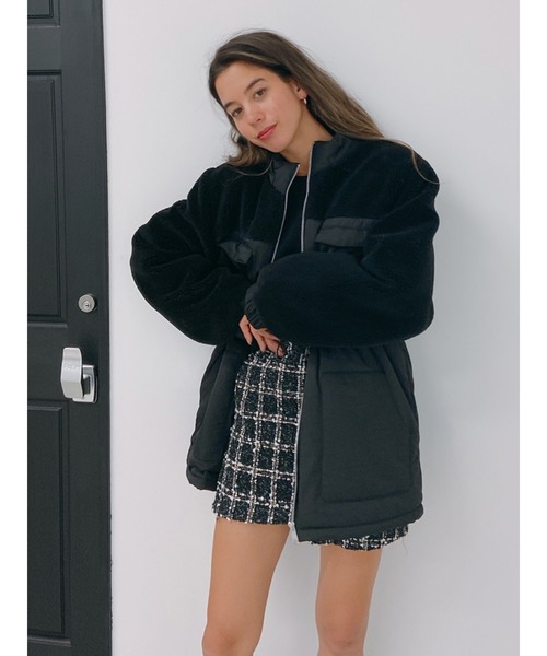 Vicente(ヴィセンテ)の「Tweed mini skirt(スカート・レディース・ブラック・FREE)」の6枚目の写真