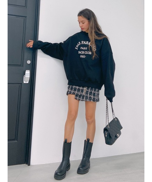 Vicente(ヴィセンテ)の「Tweed mini skirt(スカート・レディース・ブラック・FREE)」の5枚目の写真