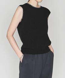ASTRAET（アストラット）の「＜ASTRAET（アストラット）＞CO/NY ステッチ クルーネック ニットベスト（ベスト）」
