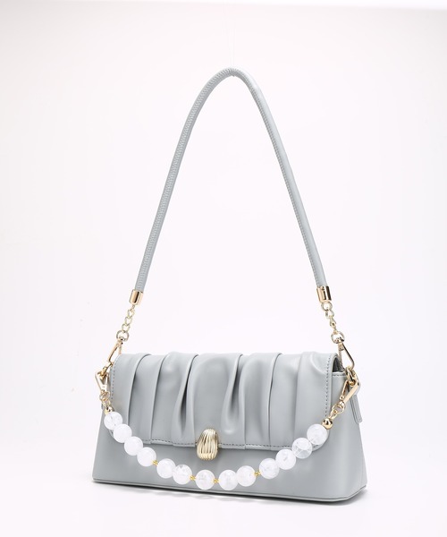 DRESS STAR(ドレス スター)の「【マルチWAY】PUレザータックデザインクラッチバッグ(クラッチバッグ・レディース・ブルー/ラベンダー/オフホワイト・フリー)」の18枚目の写真