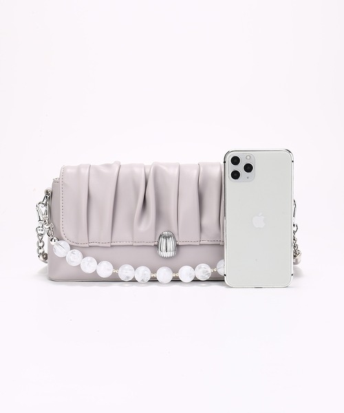 DRESS STAR(ドレス スター)の「【マルチWAY】PUレザータックデザインクラッチバッグ(クラッチバッグ・レディース・ブルー/ラベンダー/オフホワイト・フリー)」の4枚目の写真