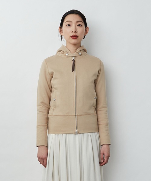 LOISIR（ロワズィール）の「コットン裏毛ジップパーカー（パーカー・レディース・ベージュ/グレー・FREE）」の6枚目の写真