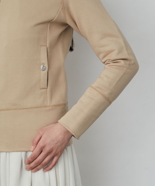 LOISIR（ロワズィール）の「コットン裏毛ジップパーカー（パーカー・レディース・ベージュ/グレー・FREE）」の11枚目の写真