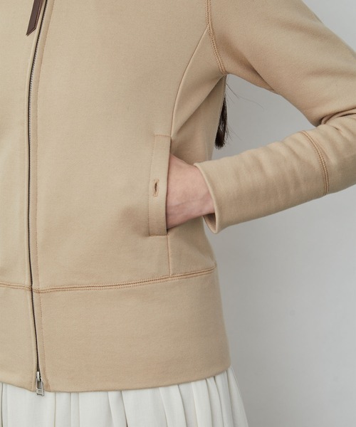 LOISIR（ロワズィール）の「コットン裏毛ジップパーカー（パーカー・レディース・ベージュ/グレー・FREE）」の12枚目の写真