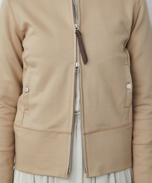 LOISIR（ロワズィール）の「コットン裏毛ジップパーカー（パーカー・レディース・ベージュ/グレー・FREE）」の13枚目の写真