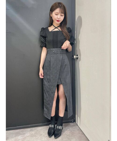 EATME（イートミー）の「ウエストマークラップスカート（スカート・レディース・ブラック/ベージュ/その他1・SMALL/MEDIUM）」の8枚目の写真