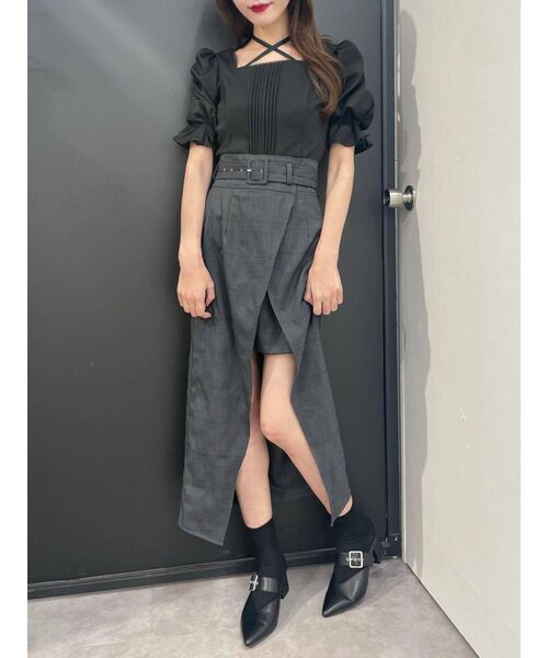 EATME（イートミー）の「ウエストマークラップスカート（スカート・レディース・ブラック/ベージュ/その他1・SMALL/MEDIUM）」の14枚目の写真